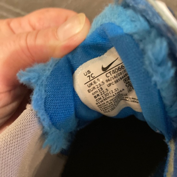 Nike monster sneakers, size 7c, blue - Picture 3 of 3